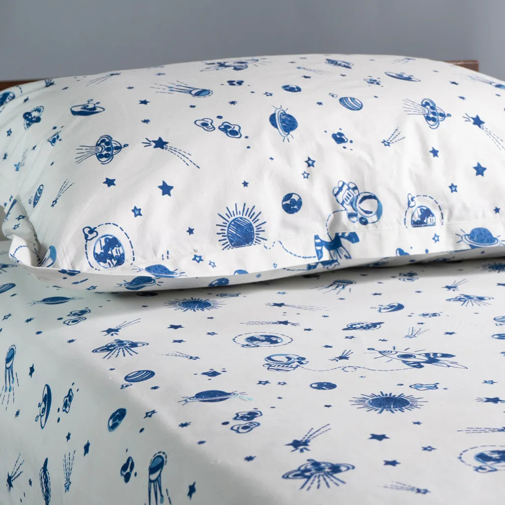 Galactic Adventure Kids Cotton Bedsheet