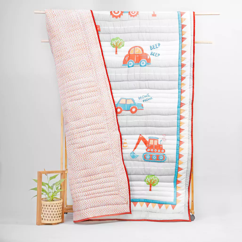 Vroom Vroom Kids Cotton Quilt