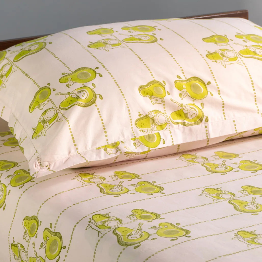 Avocados Jam Kids Cotton Bedsheet