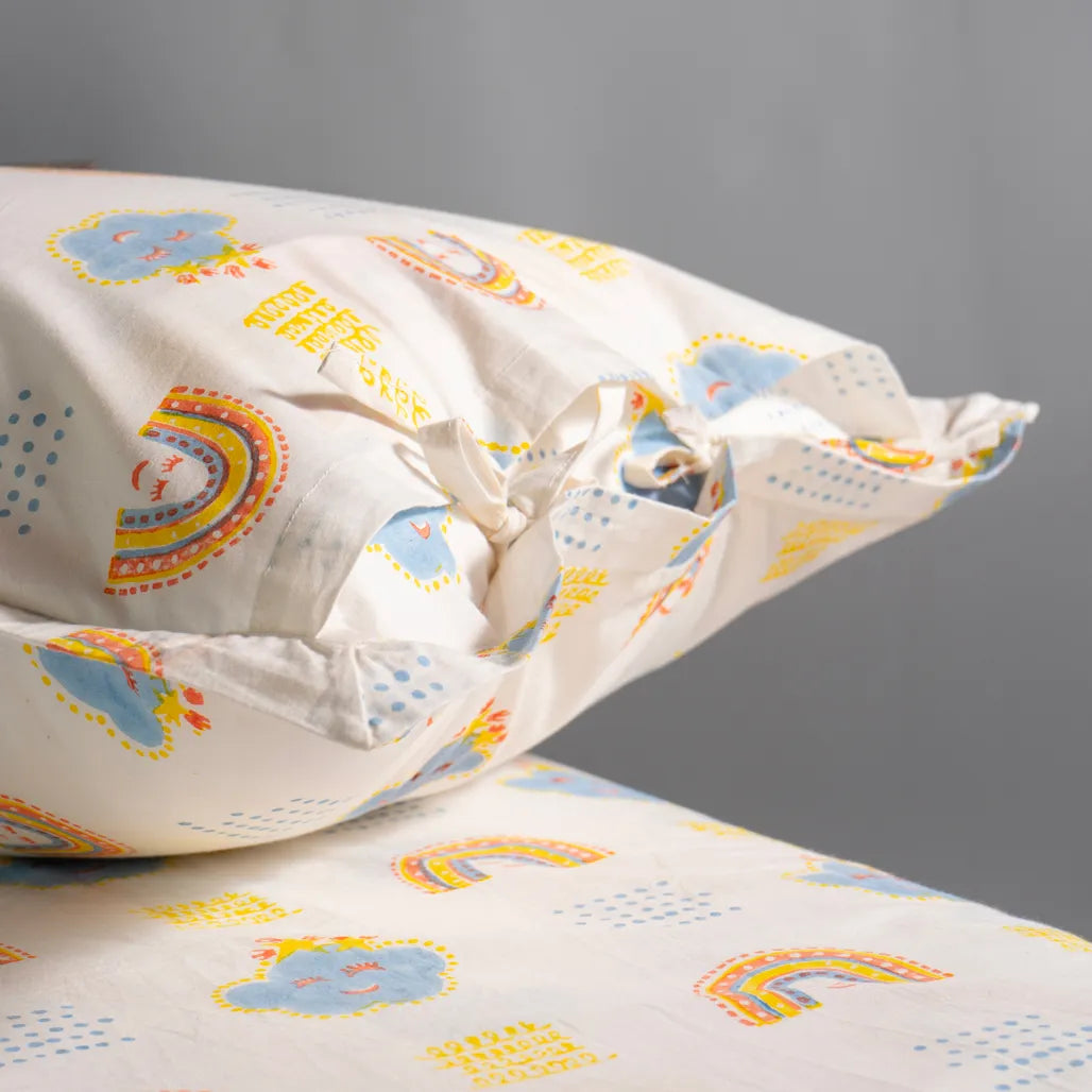 Rainbow Dreams Kids Cotton Bedsheet