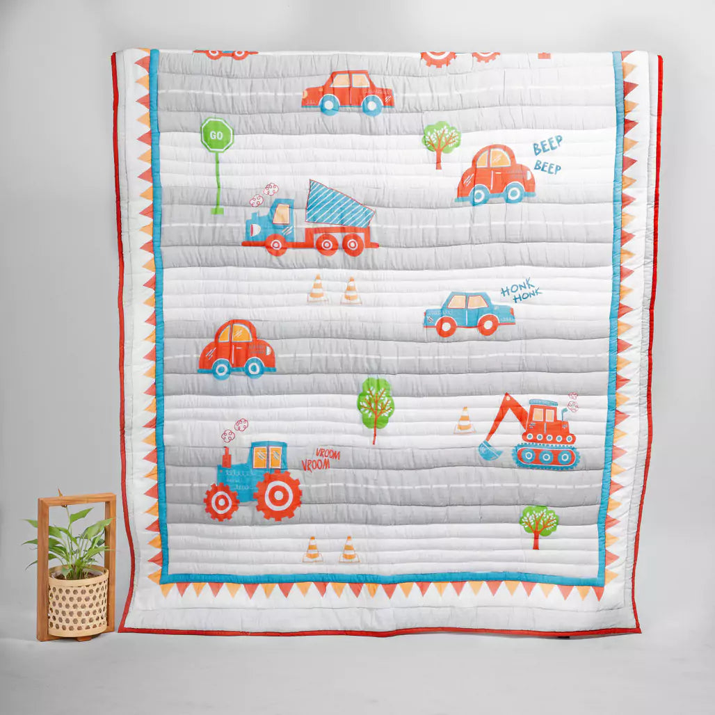 Vroom Vroom Kids Cotton Quilt