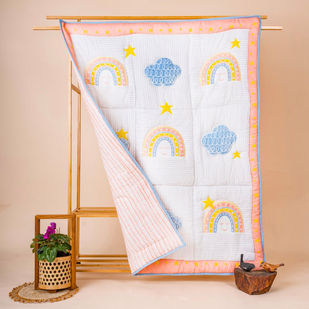 Rainbow Dreams Kids Cotton Quilt