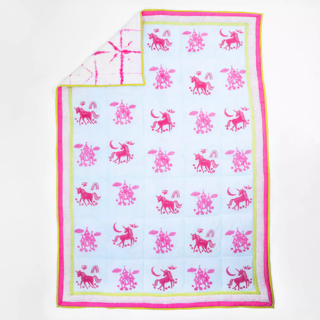 Magical Unicorn Kids Cotton Quilt