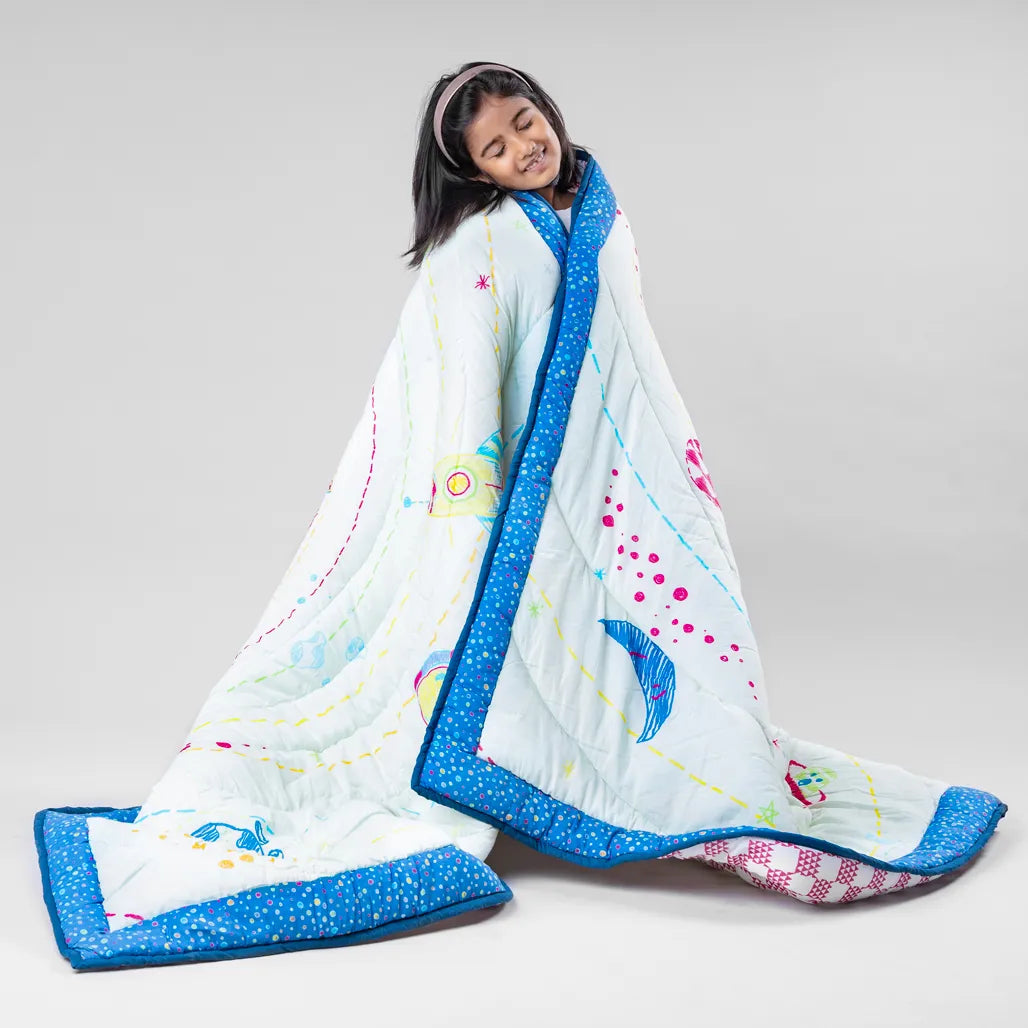 Galactic Adventure Kids Cotton Quilt