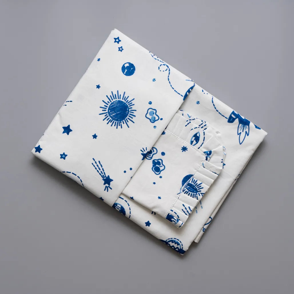 Galactic Adventure Kids Cotton Bedsheet