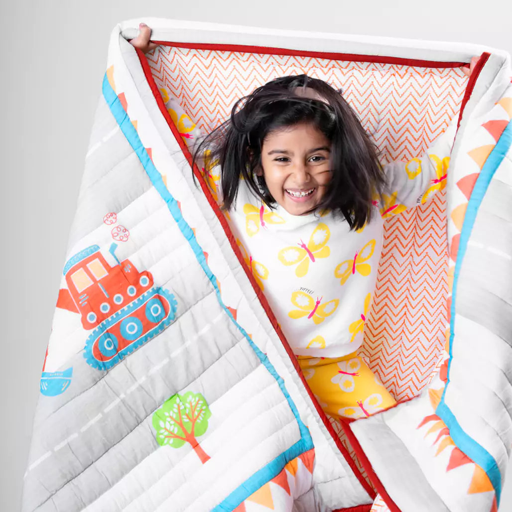 Vroom Vroom Kids Cotton Quilt