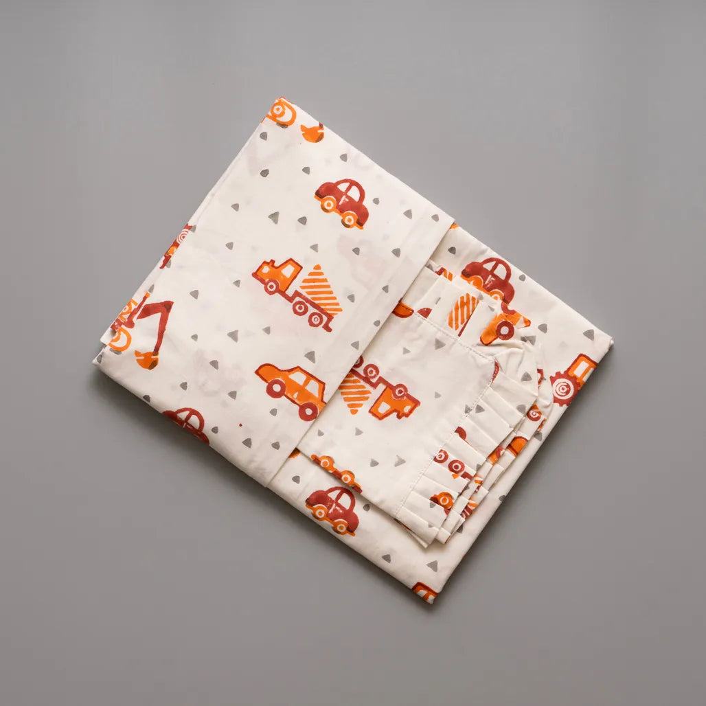 Vroom Vroom Kids Cotton Bedsheet