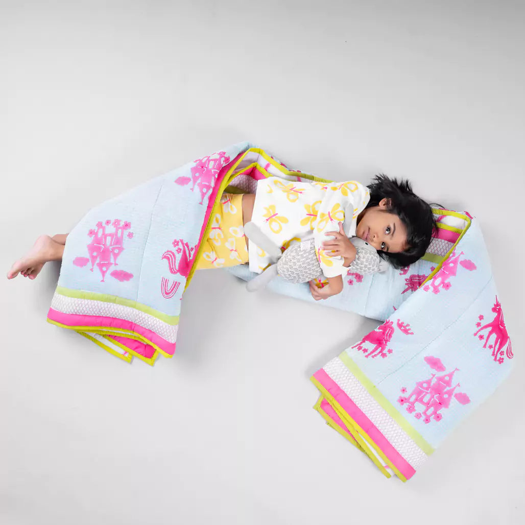 Magical Unicorn Kids Cotton Quilt