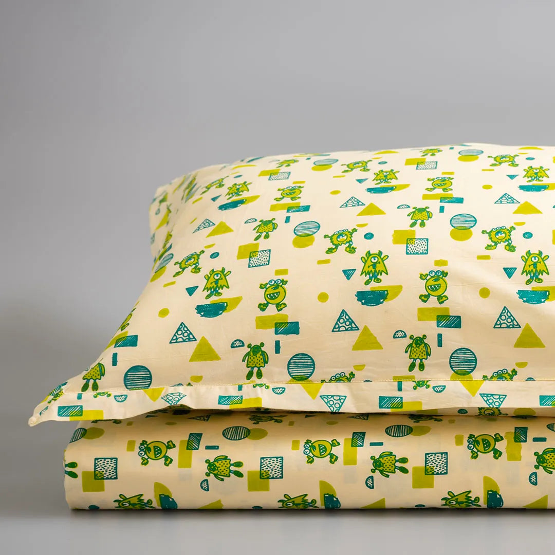 Mischievous Monsters Kids Cotton Bedsheet