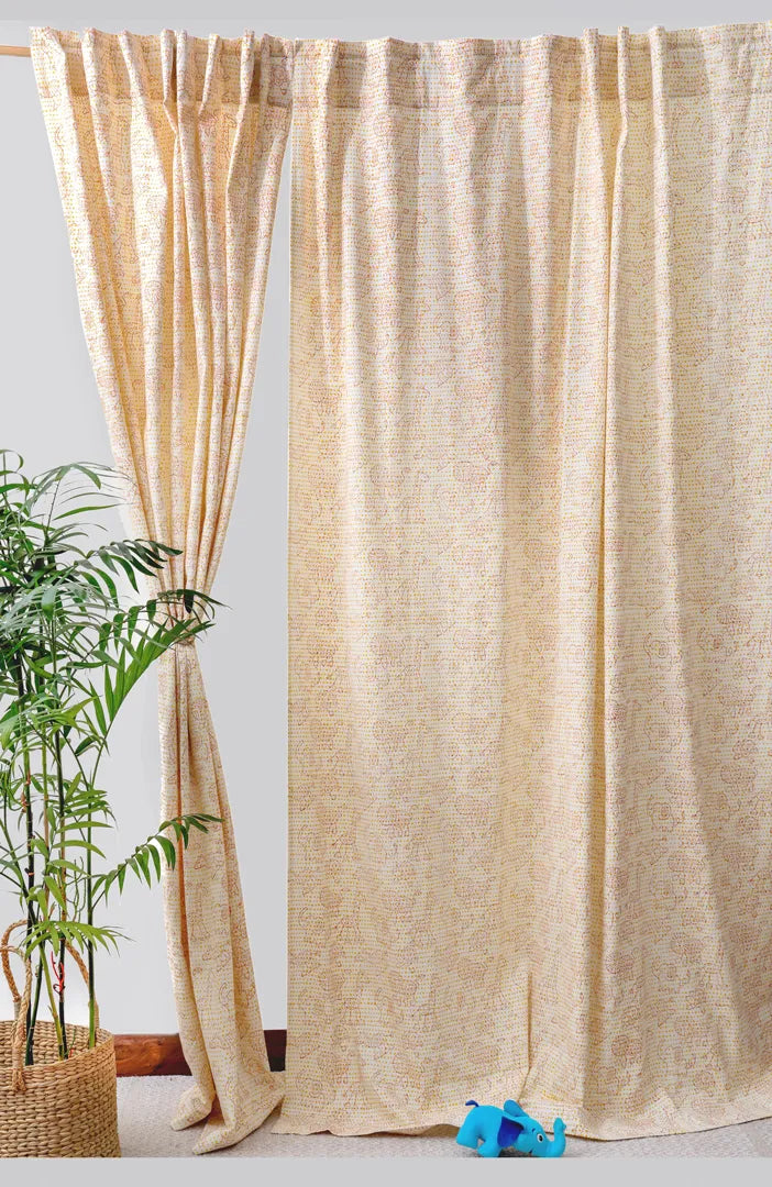 Jungle Safari Kids Block Print Cotton Curtain