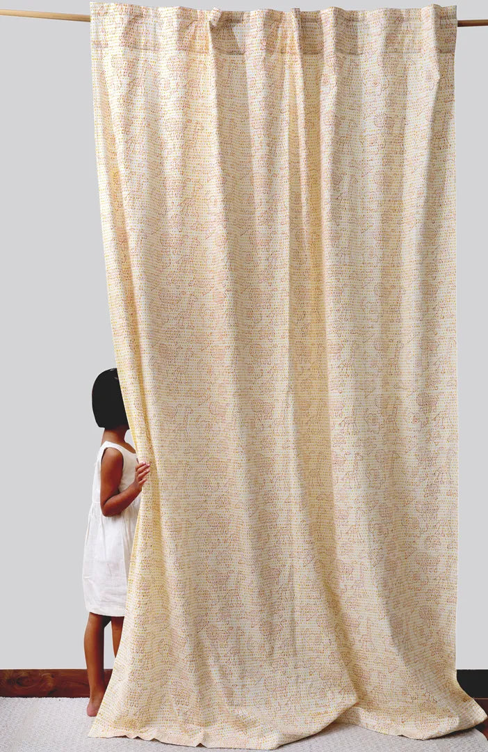Jungle Safari Kids Block Print Cotton Curtain