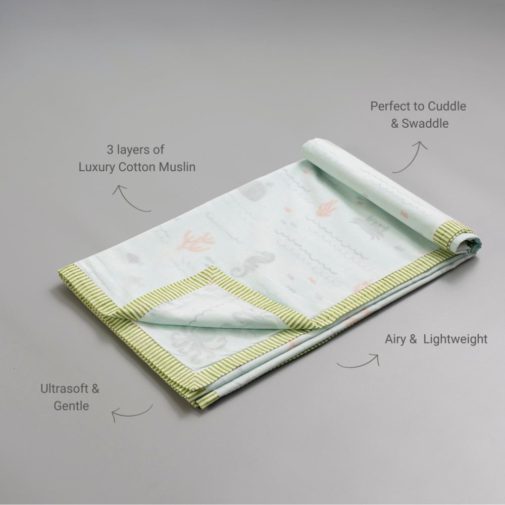 Undersea Oasis Kids Cotton Dohar