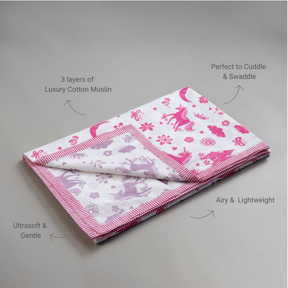 Magical Unicorn Kids Cotton Dohar