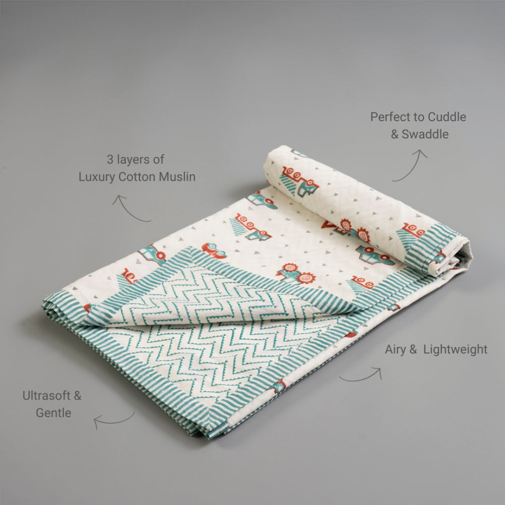 Vroom Vroom Kids Reversible Cotton Dohar